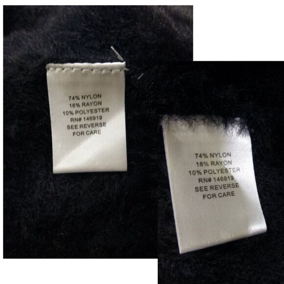 NWOT Freshman 1996 2-Piece Set, Ribbed, and Fuzzy Black Dress with Cardigan - Picture 3 of 13